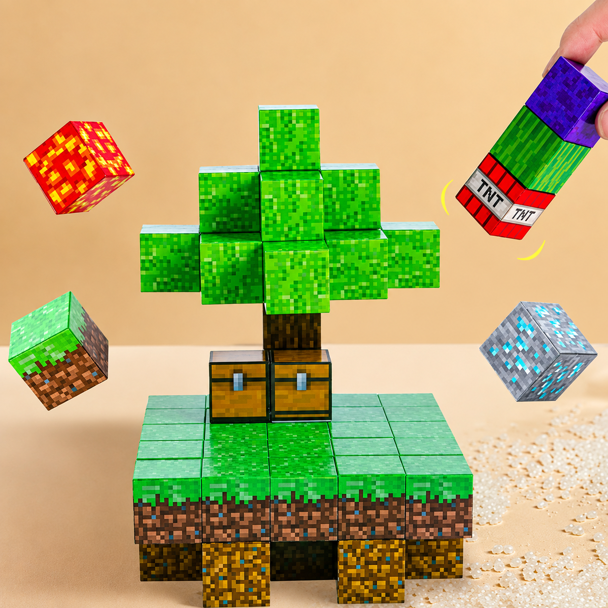 Asorbe CubeCraft: JEU DE CONSTRUCTION MAGNETIQUE