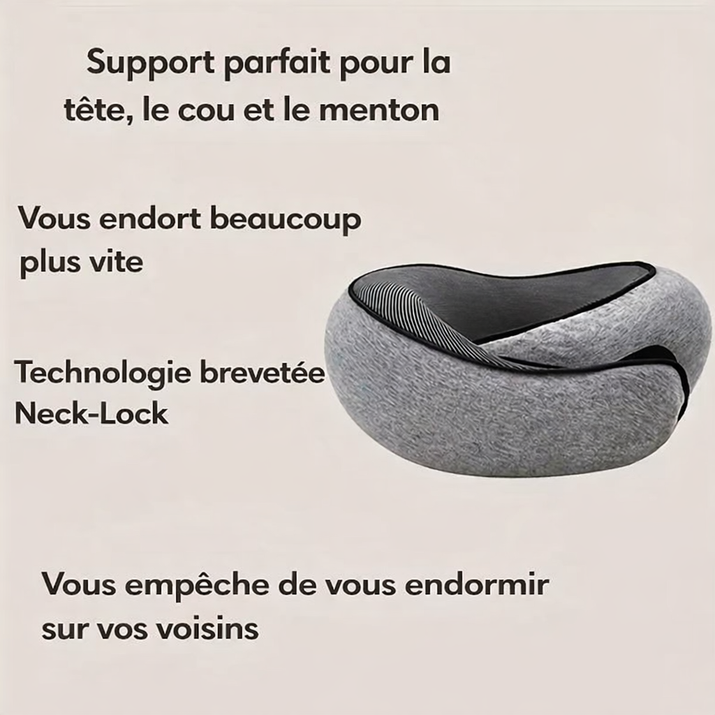 AsorbeGo - Oreiller de voyage ergonomique 360°