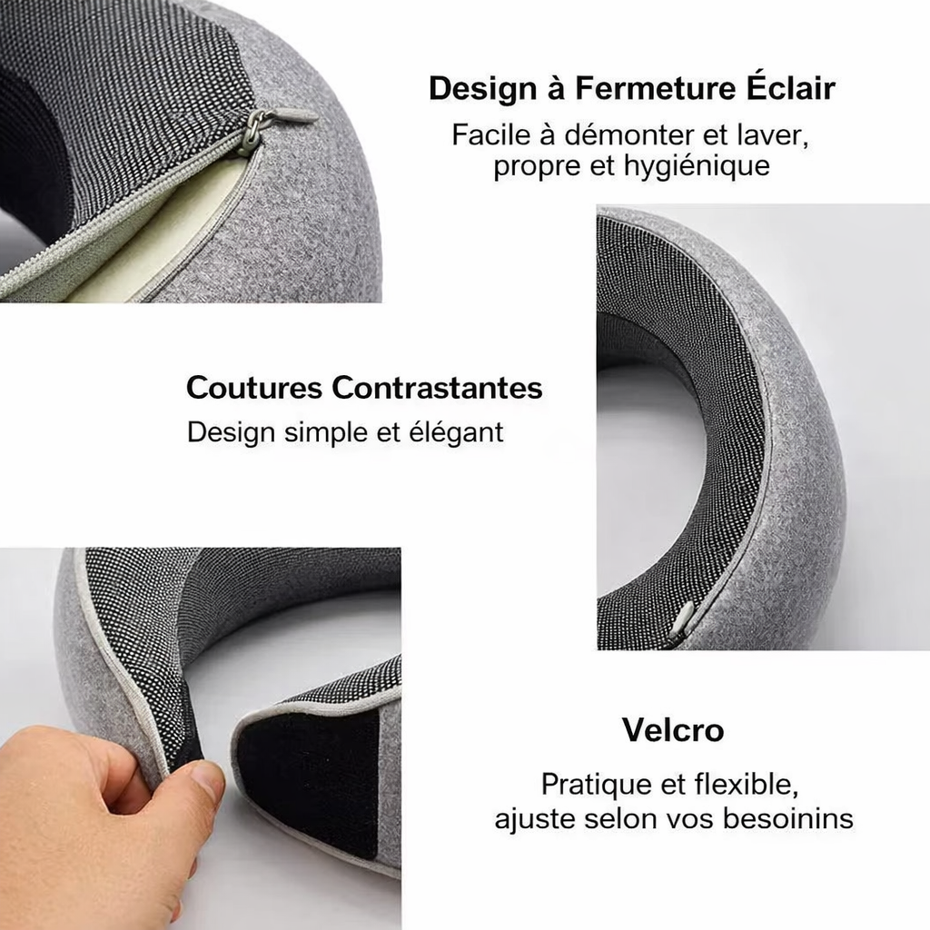 AsorbeGo - Oreiller de voyage ergonomique 360°