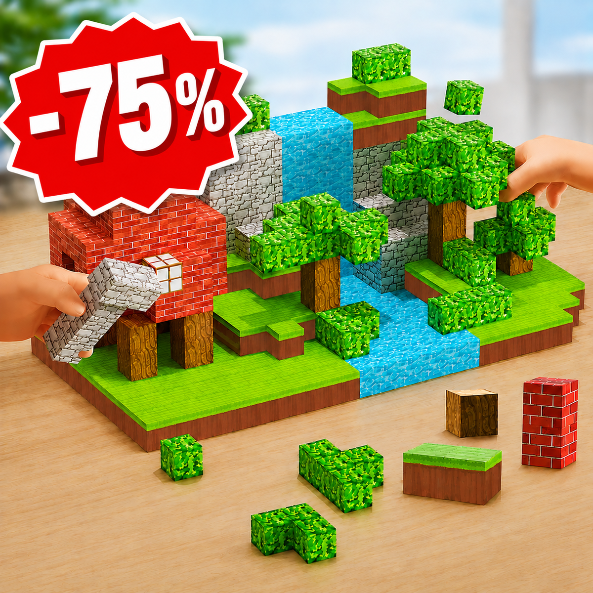 Asorbe CubeCraft: JEU DE CONSTRUCTION MAGNETIQUE