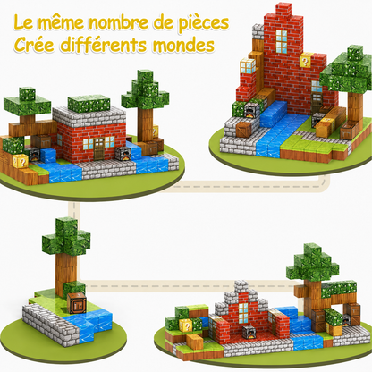 Asorbe CubeCraft: JEU DE CONSTRUCTION MAGNETIQUE